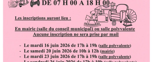 Brocante – Dimanche 28 juin 2026